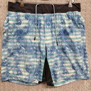 Lululemon T.H.E. Shorts 9” Lined‎ Mens Size XL Gym Active Training Workout Blue